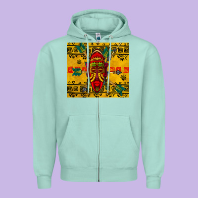African Mask Tumbler Zipper Hoodie Designed By Bundleandbundleshop