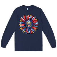 Navy american sunflower Long Sleeve Tee - Jasminsmagicworld