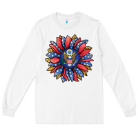 White american sunflower Long Sleeve Tee - Jasminsmagicworld