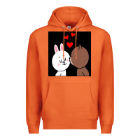 Carrot brown bear cony bunny rabbit the kiss Premium Hoodie - tuanDangUi