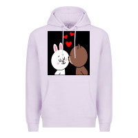 Lilac brown bear cony bunny rabbit the kiss Premium Hoodie - tuanDangUi