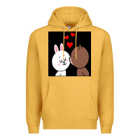 Mustard brown bear cony bunny rabbit the kiss Premium Hoodie - tuanDangUi