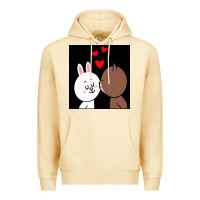 Pina Colada brown bear cony bunny rabbit the kiss Premium Hoodie - tuanDangUi