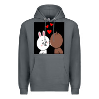 Rock brown bear cony bunny rabbit the kiss Premium Hoodie - tuanDangUi