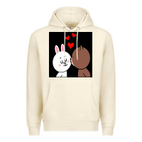 Sandshell brown bear cony bunny rabbit the kiss Premium Hoodie - tuanDangUi