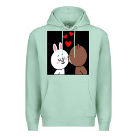 Seafoam brown bear cony bunny rabbit the kiss Premium Hoodie - tuanDangUi