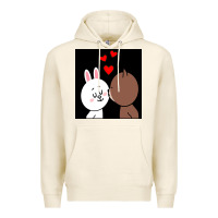 Tofu brown bear cony bunny rabbit the kiss Premium Hoodie - tuanDangUi