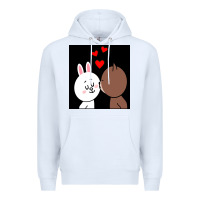 White brown bear cony bunny rabbit the kiss Premium Hoodie - tuanDangUi