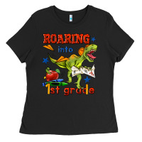 Black roaring into 1st grade Ladies Tee - BundleAndBundleShop