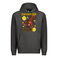 Charcoal Heather mardi gras crawfish dude Premium Hoodie - FaDigitalArtStudio