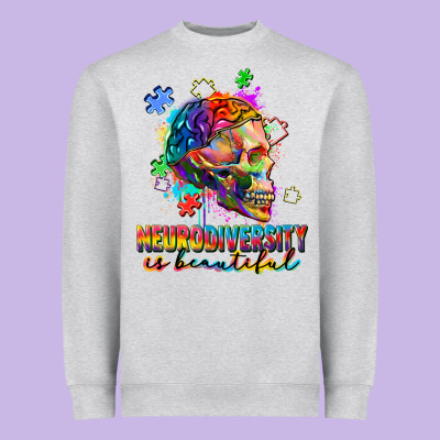 Neurodiversity Is Beautiful Heavyweight Sweatshirt Designed By Fadigitalartstudio