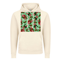 Vintage Arctic Christmas candy cane Vintage Hoodie - NancyCooperArtShop