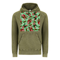 Vintage Olive Christmas candy cane Vintage Hoodie - NancyCooperArtShop