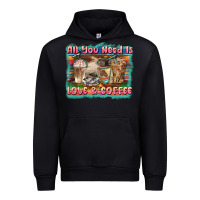 Black all you need is love & coffee Urban Hoodie - BarkalooDesign