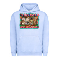 Pigment Grape Ice all you need is love & coffee Urban Hoodie - BarkalooDesign