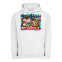 Pigment Lunar Rock all you need is love & coffee Urban Hoodie - BarkalooDesign