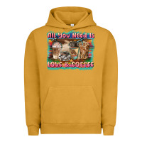 Pigment Peanut Butter all you need is love & coffee Urban Hoodie - BarkalooDesign