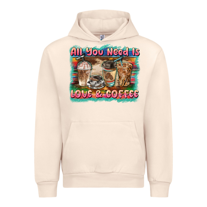 All You Need Is Love & Coffee Urban Hoodie by BarkalooDesign | Teevron