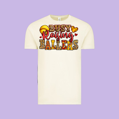 Busy Raising Ballers Softball Vintage Tee Designed By Jasminsmagicworld