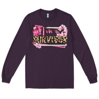 Plum im a survivor cancer awareness Long Sleeve Tee - CowGirlArtShop