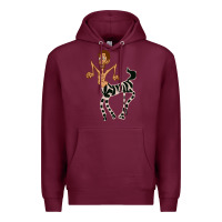 Burgundy zebra in america doodle Premium Hoodie - tuanDangUi