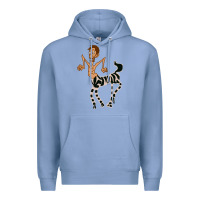 Colony Blue zebra in america doodle Premium Hoodie - tuanDangUi