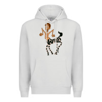 Dove Grey zebra in america doodle Premium Hoodie - tuanDangUi