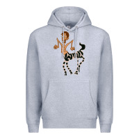Heather Grey zebra in america doodle Premium Hoodie - tuanDangUi