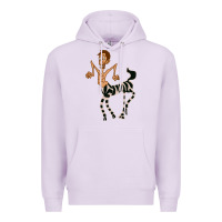 Lilac zebra in america doodle Premium Hoodie - tuanDangUi
