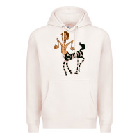 Pale Pink zebra in america doodle Premium Hoodie - tuanDangUi