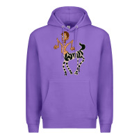 Purple zebra in america doodle Premium Hoodie - tuanDangUi