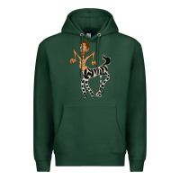 Sports Green zebra in america doodle Premium Hoodie - tuanDangUi