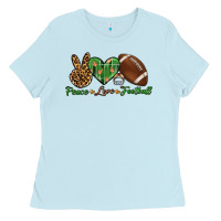 Peace Love Football Ladies Tee | Teevron