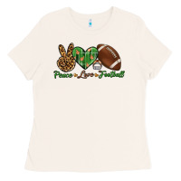 Bone peace love football Ladies Tee - BundleAndBundleShop