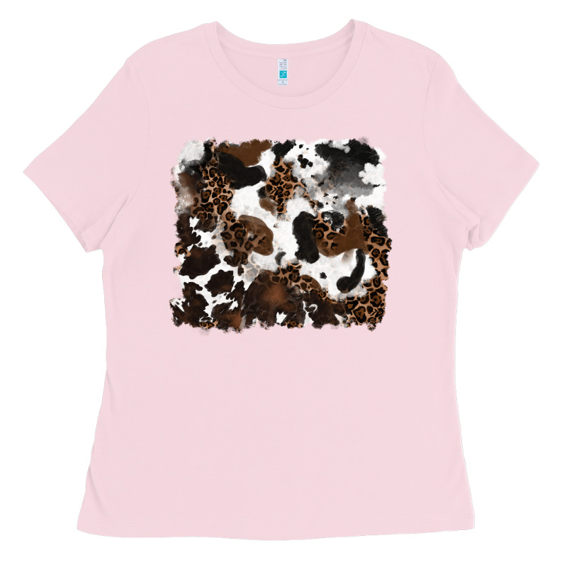 Leopard Cowhide Background Ladies Tee by RanaPortraitStore | Teevron