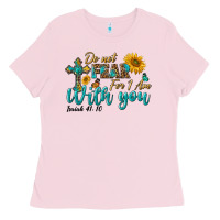 Bubblegum Pink do not fear for i am with you Ladies Tee - BundleAndBundleShop