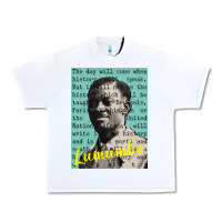 White patrice lumumba Urban Heavy Tee - tuanDangUi