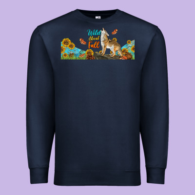 Wild About Fall Coyote Premium Sweatshirt Designed By Lillyallendesigns