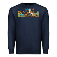 Navy Wild About Fall Coyote Premium Sweatshirt - LillyAllenDesigns