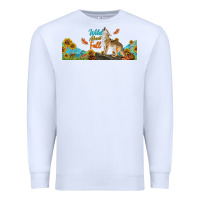 White Wild About Fall Coyote Premium Sweatshirt - LillyAllenDesigns