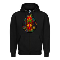 Black african masks teardrop  6 Zipper Hoodie - BundleAndBundleShop