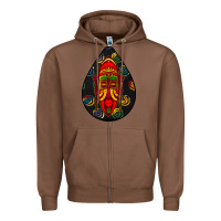 Chestnut african masks teardrop  6 Zipper Hoodie - BundleAndBundleShop