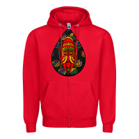 Red african masks teardrop  6 Zipper Hoodie - BundleAndBundleShop