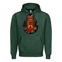 Sports Green african masks teardrop  6 Zipper Hoodie - BundleAndBundleShop