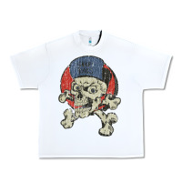 White skate rags skull & crossbones Urban Heavy Tee - tuanDangUi