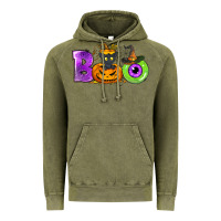 Vintage Olive Boo Halloween Vintage Hoodie - NancyCooperArtShop