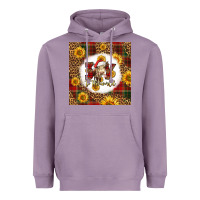Lavender joy to the world christmas cow Heavyweight Hoodie - LillyAllenDesigns