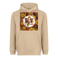 Mushroom joy to the world christmas cow Heavyweight Hoodie - LillyAllenDesigns