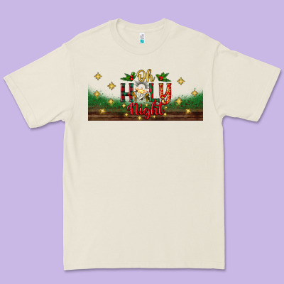 Oh Holy Night Premium Tee Designed By Bundleandbundleshop