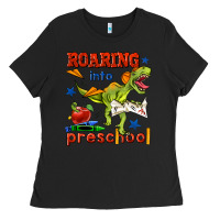 Black roaring into preschool Ladies Tee - BundleAndBundleShop